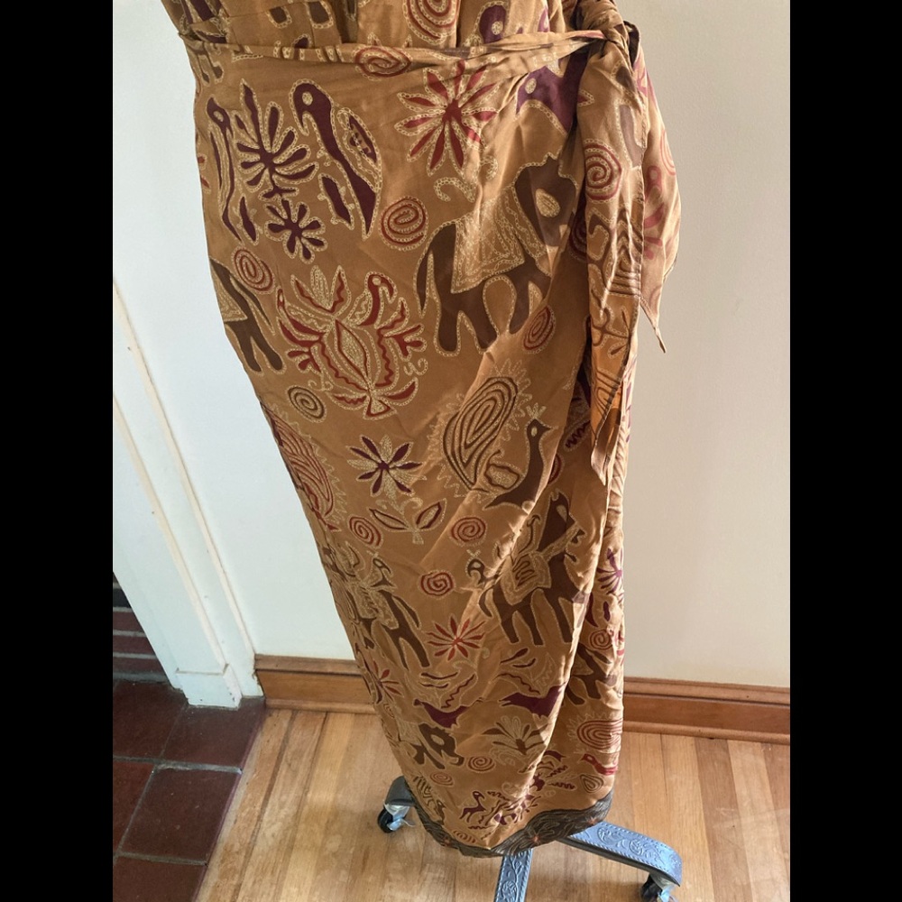 Spenser Jeremy Vtg 90’s Crossover Silk Wrap Dress. - image 3